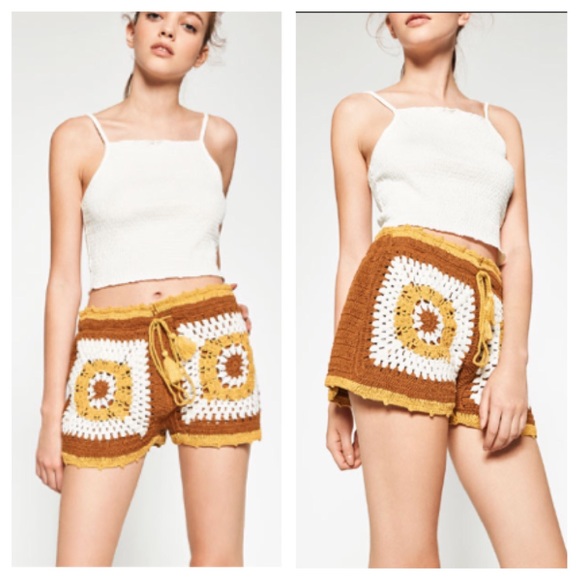 Zara | Shorts | Zara Nwt Boho Crochet Shorts Size Medium | Poshmark